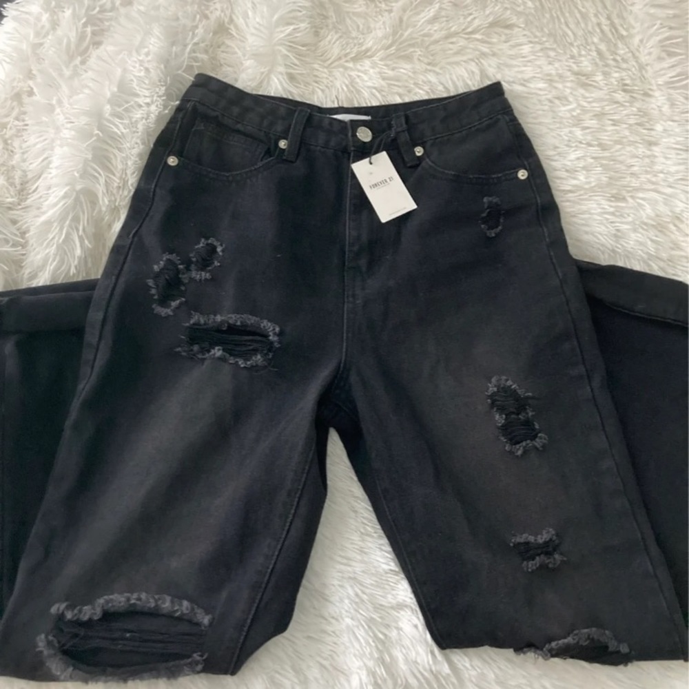 NWT Forever 21 wide leg girlfriend jeans